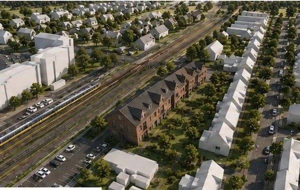 Variant 1 — Appartementen als geluidswal